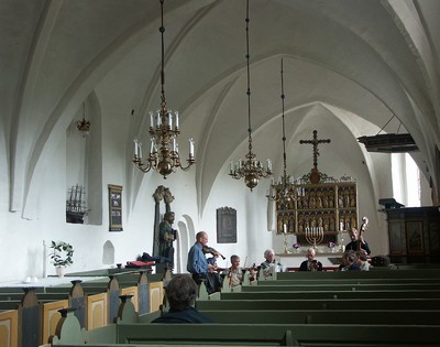 Byrum kirke lejlighedskammerorkesterøvelse  Læsø-korr
